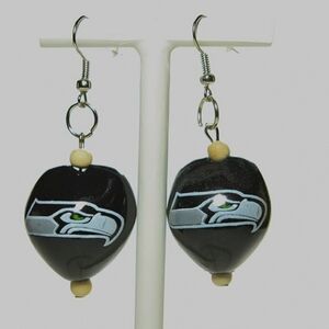 NFL Licensed Seattle Seahawks Kukui Nut Earrings